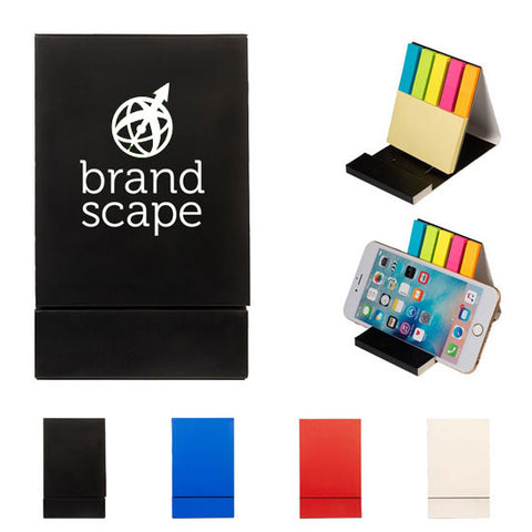 DUO STICKY NOTEPAD & PHONE STAND - ASSORTED COLORS